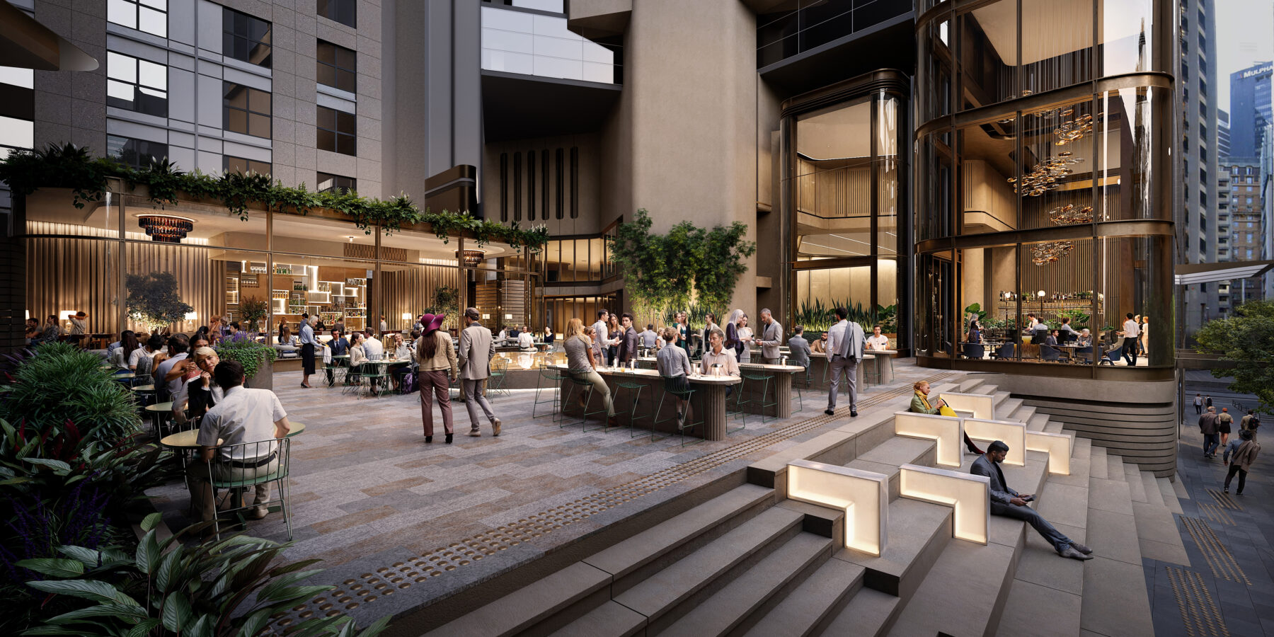 60M Piazza - View at Dusk